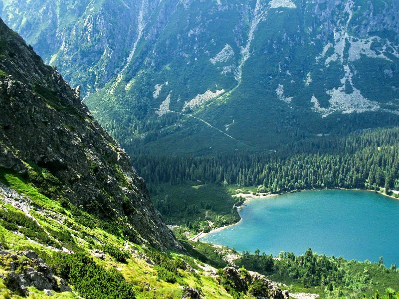 IMG_1009.jpg - Popradské pleso z výstupu na Ostrvu